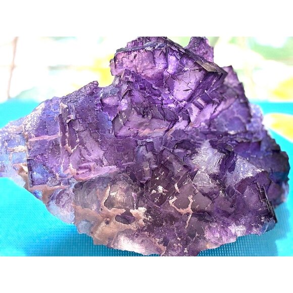 FLUORITE  Purple  Crystal Cluster 2248 g (4.956 lbs.) - Picture 1 of 14